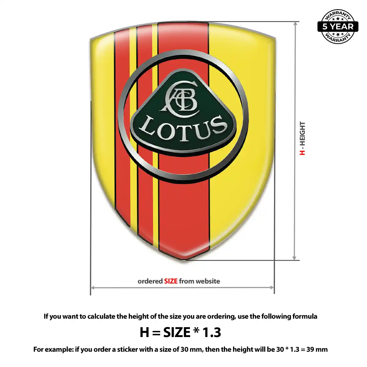 Lotus Vehicle Logo Sticker Premium Dome