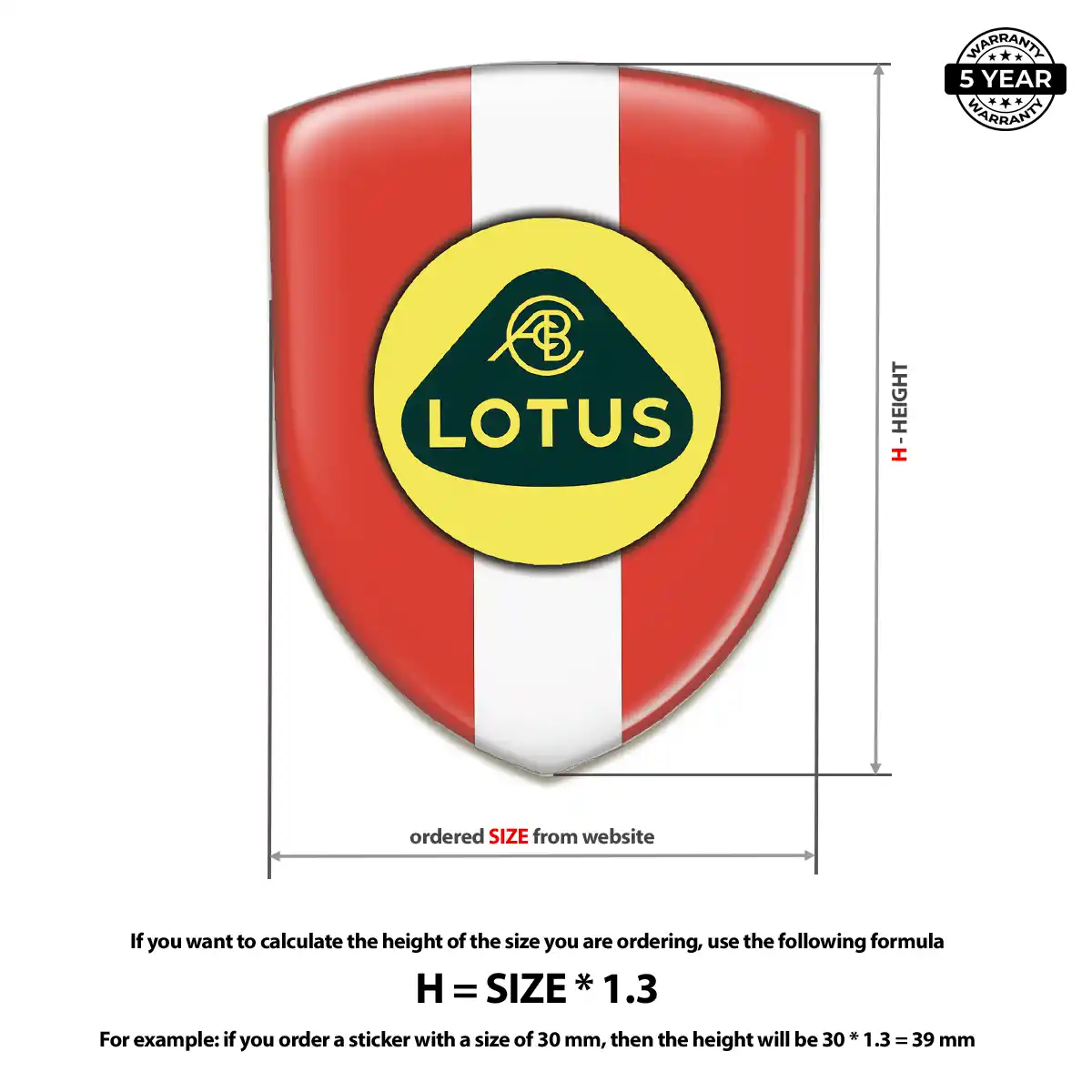 Lotus Vehicle Logo Sticker Prestige Line