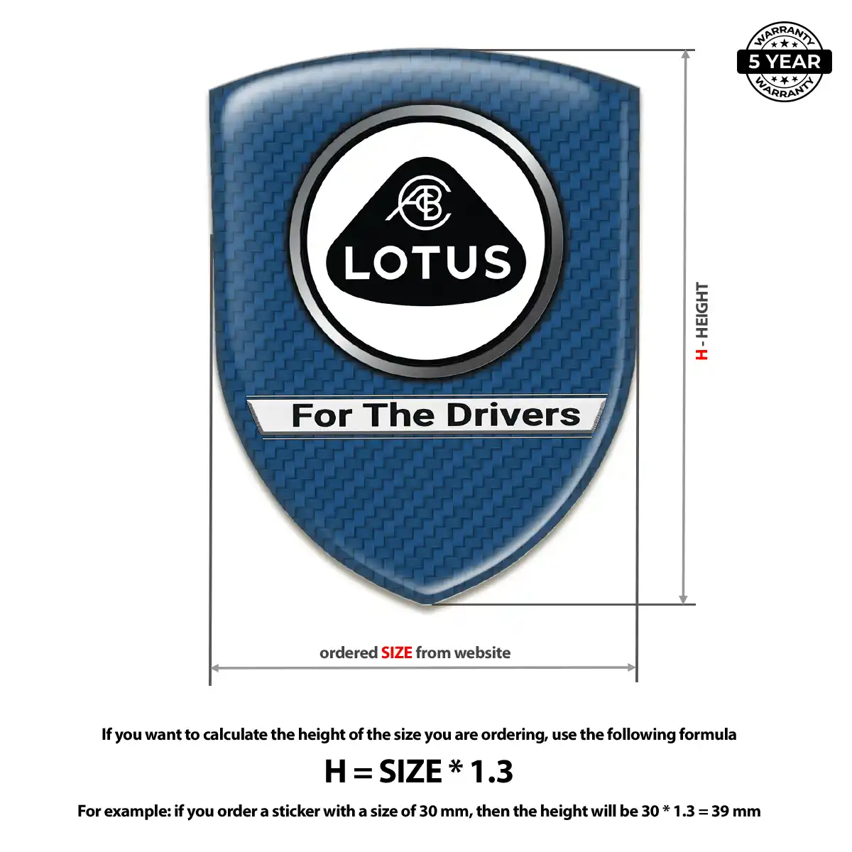 Lotus Vehicle Logo Sticker Resin Luxe