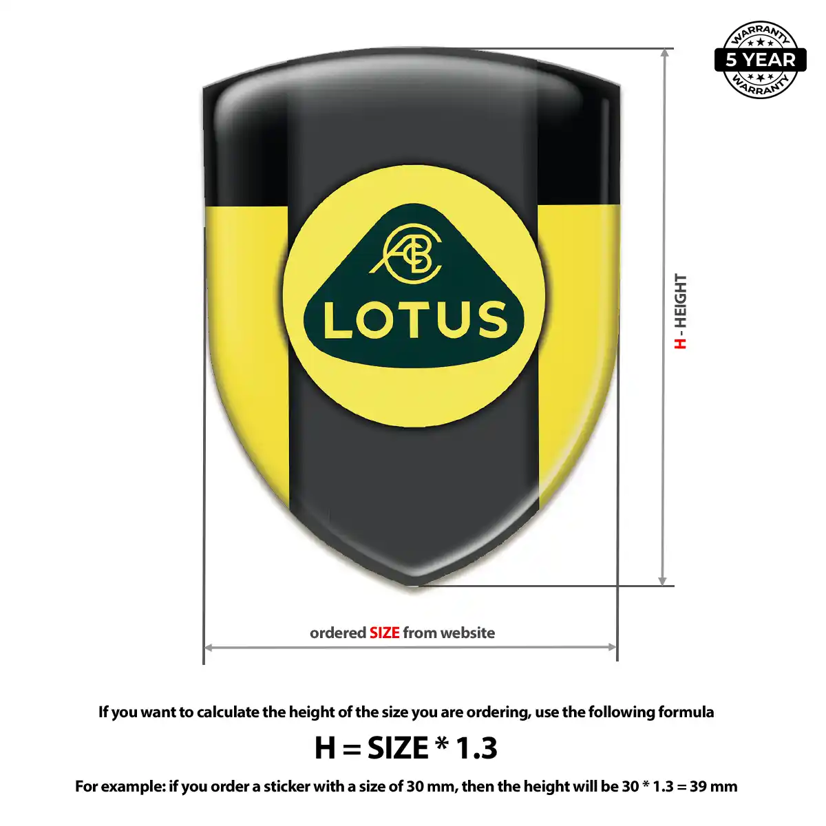 Lotus Vehicle Logo Sticker Signature Grade