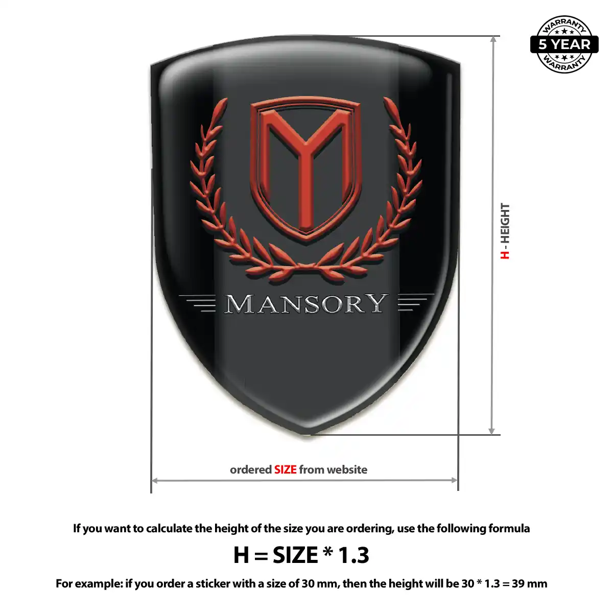 Mansory 3D Badge Sticker Deluxe Edition
