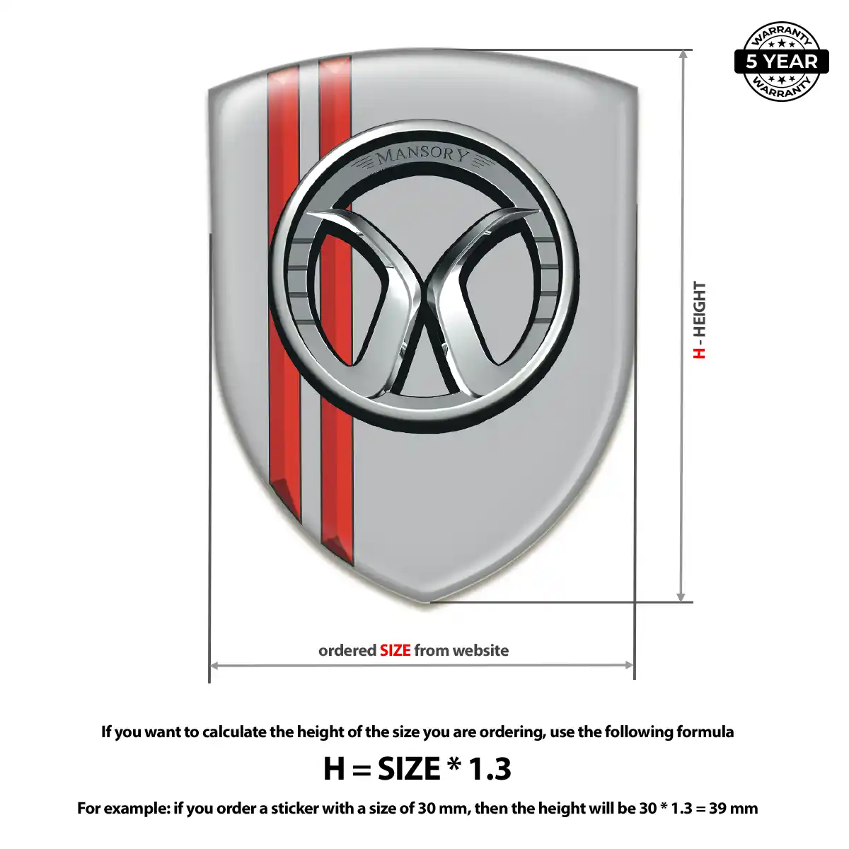 Mansory 3D Badge Sticker Elite Finish