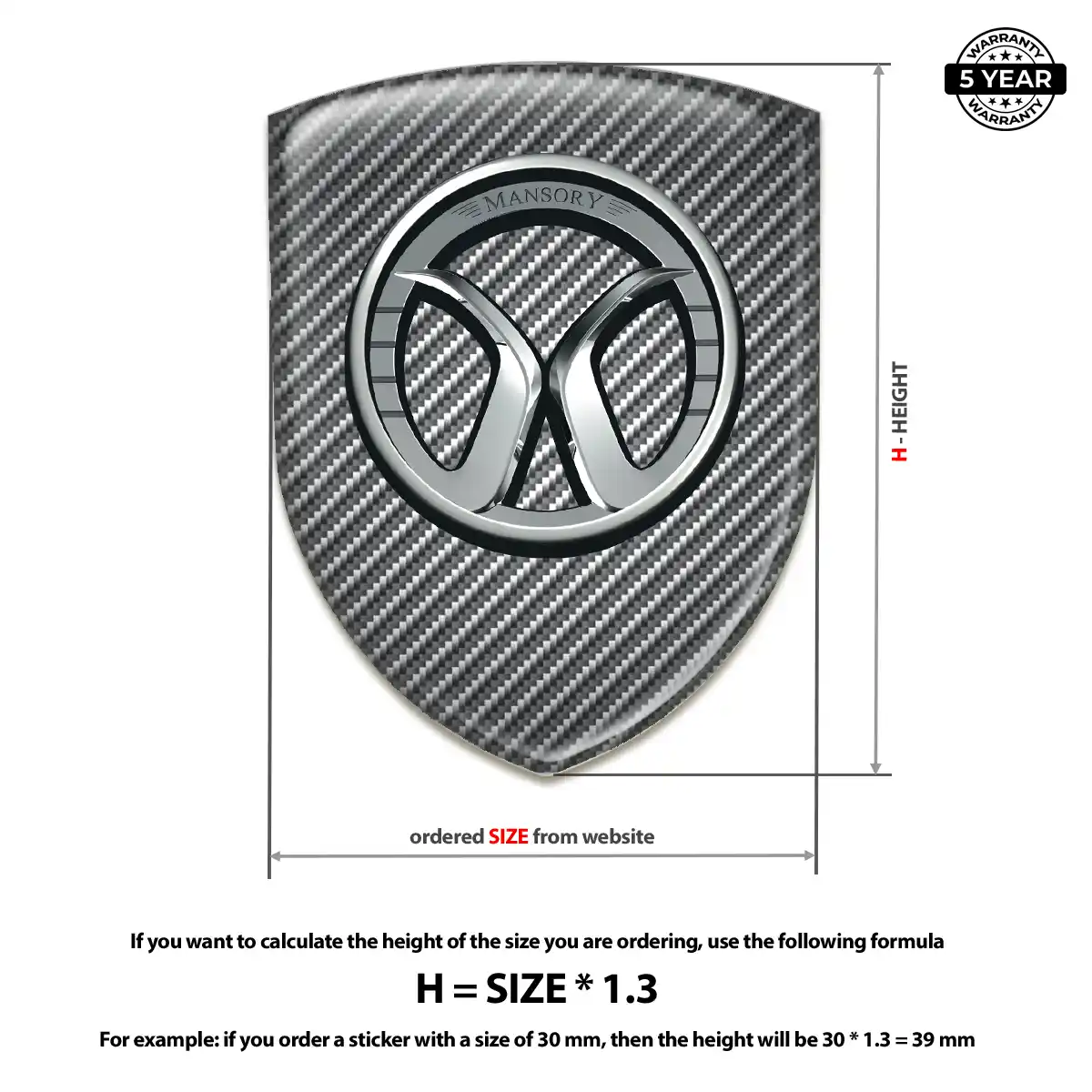 Mansory 3D Badge Sticker Exclusive Series