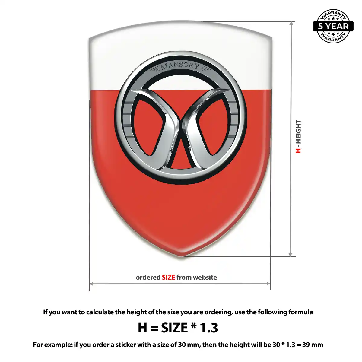 Mansory 3D Badge Sticker Noble Edition