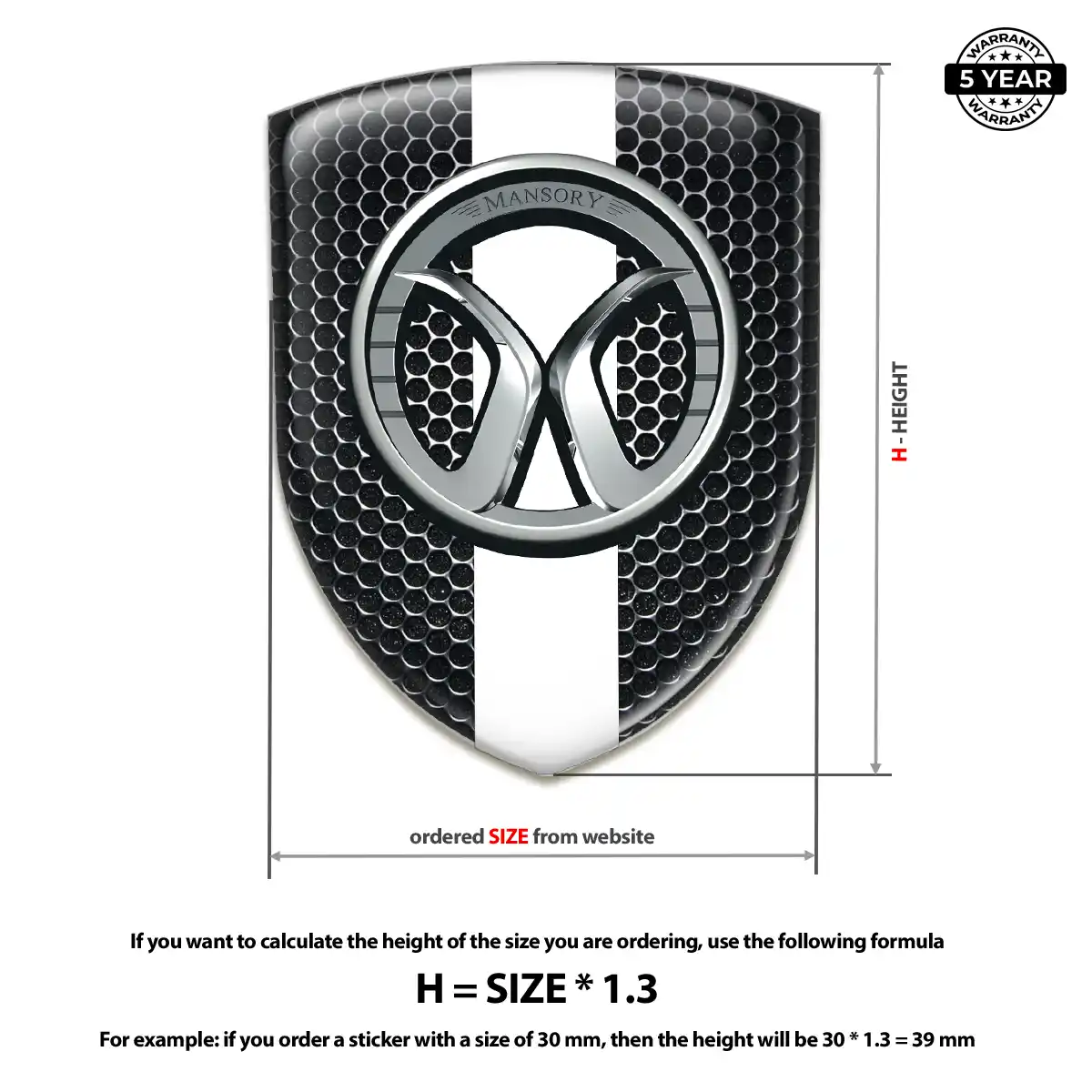 Mansory 3D Badge Sticker Opulent Line