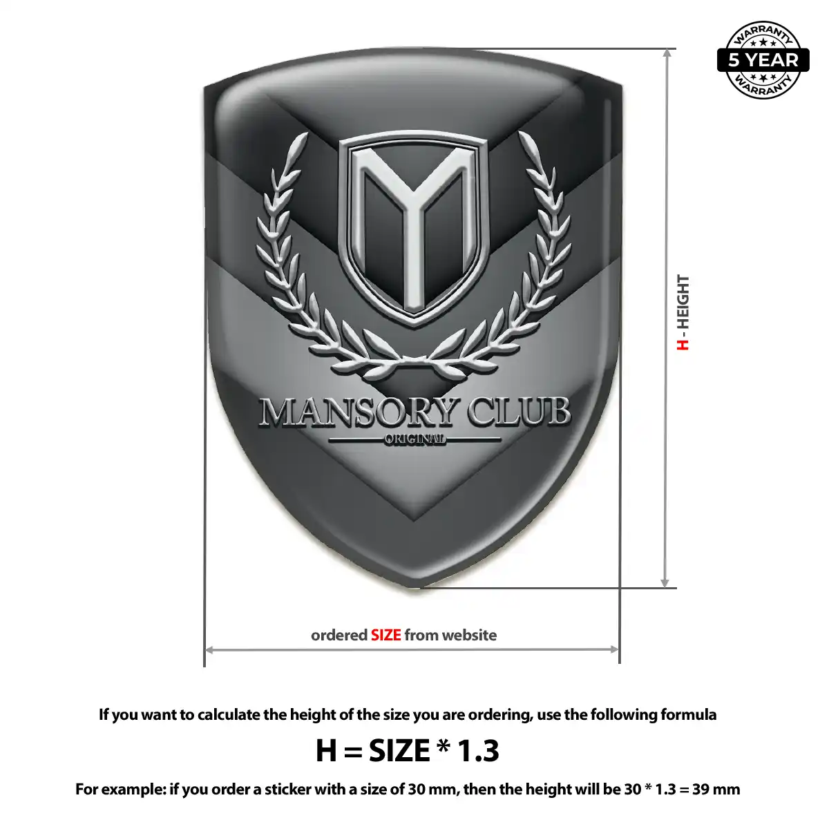 Mansory 3D Badge Sticker Prestige Line