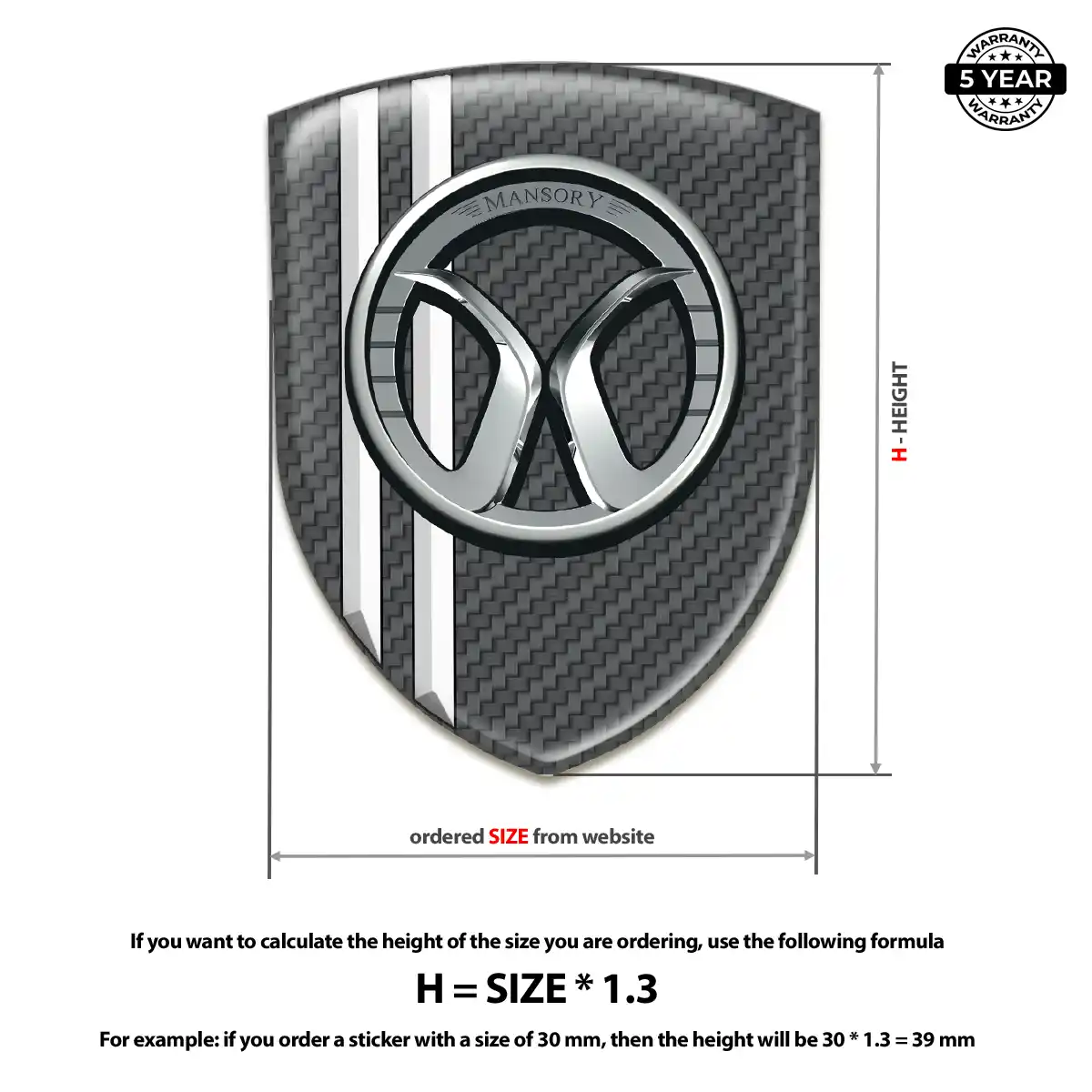 Mansory 3D Badge Sticker Prime Quality