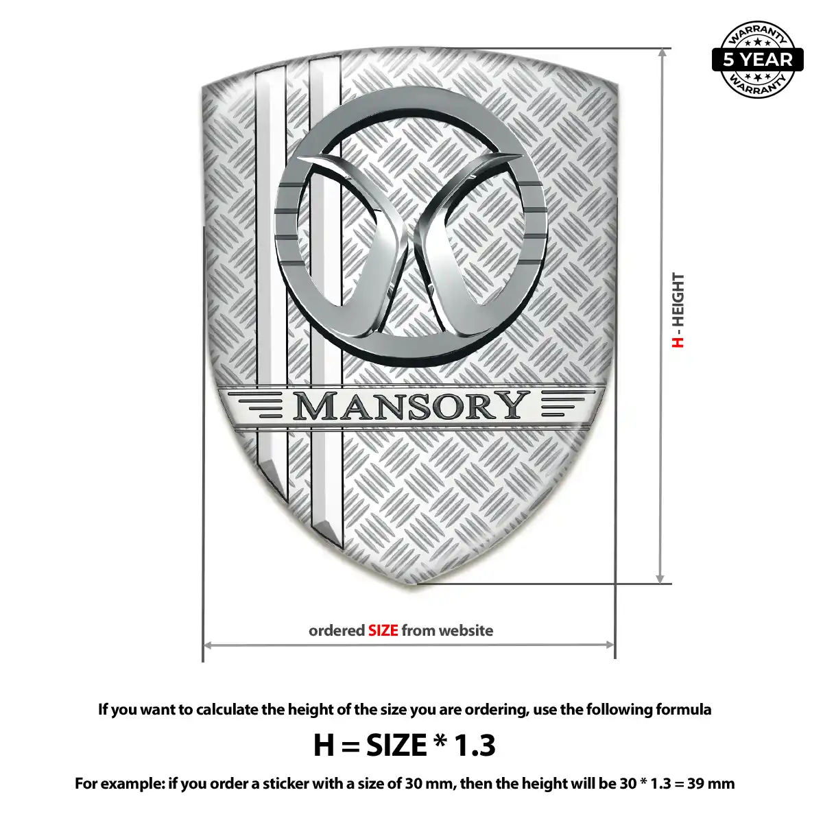 Mansory 3D Badge Sticker Refined Design