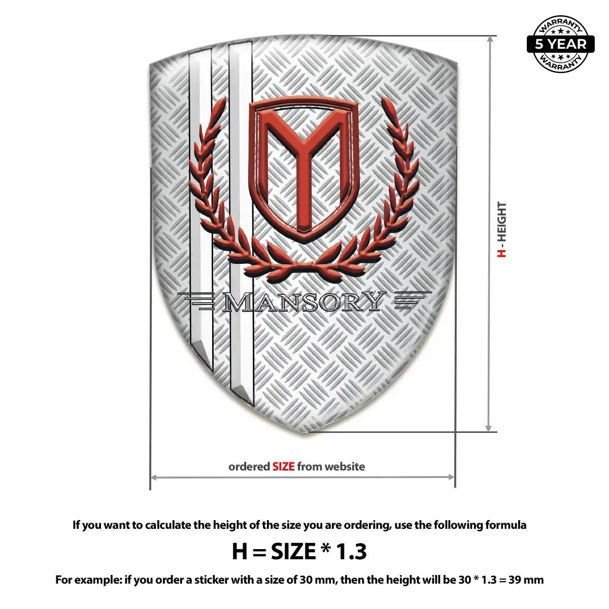 Mansory 3D Badge Sticker Resin Luxe