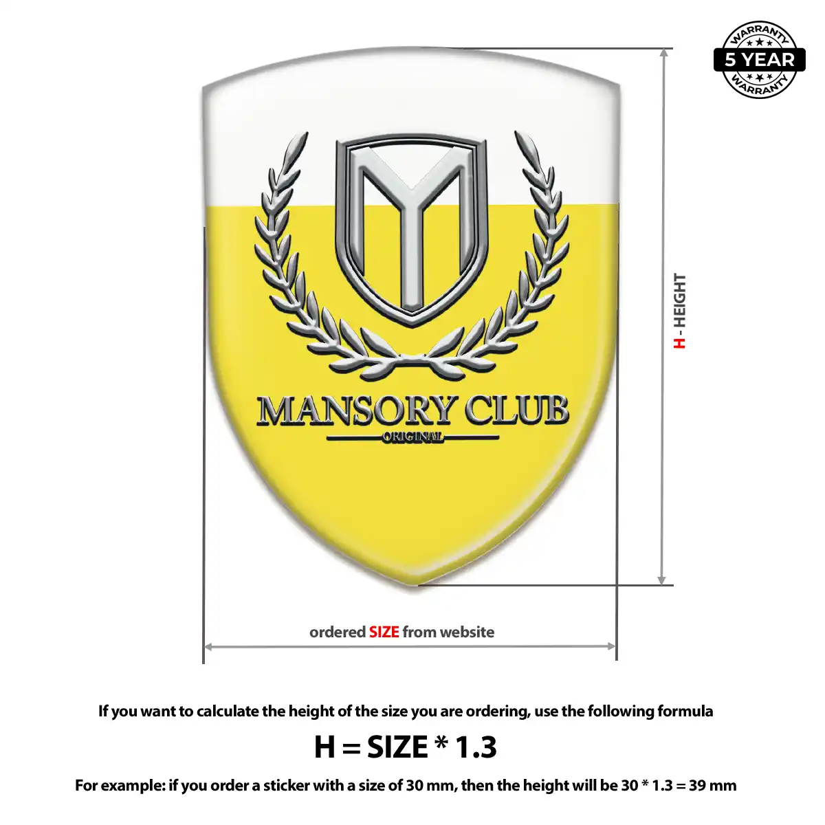 Mansory 3D Badge Sticker Sleek Style