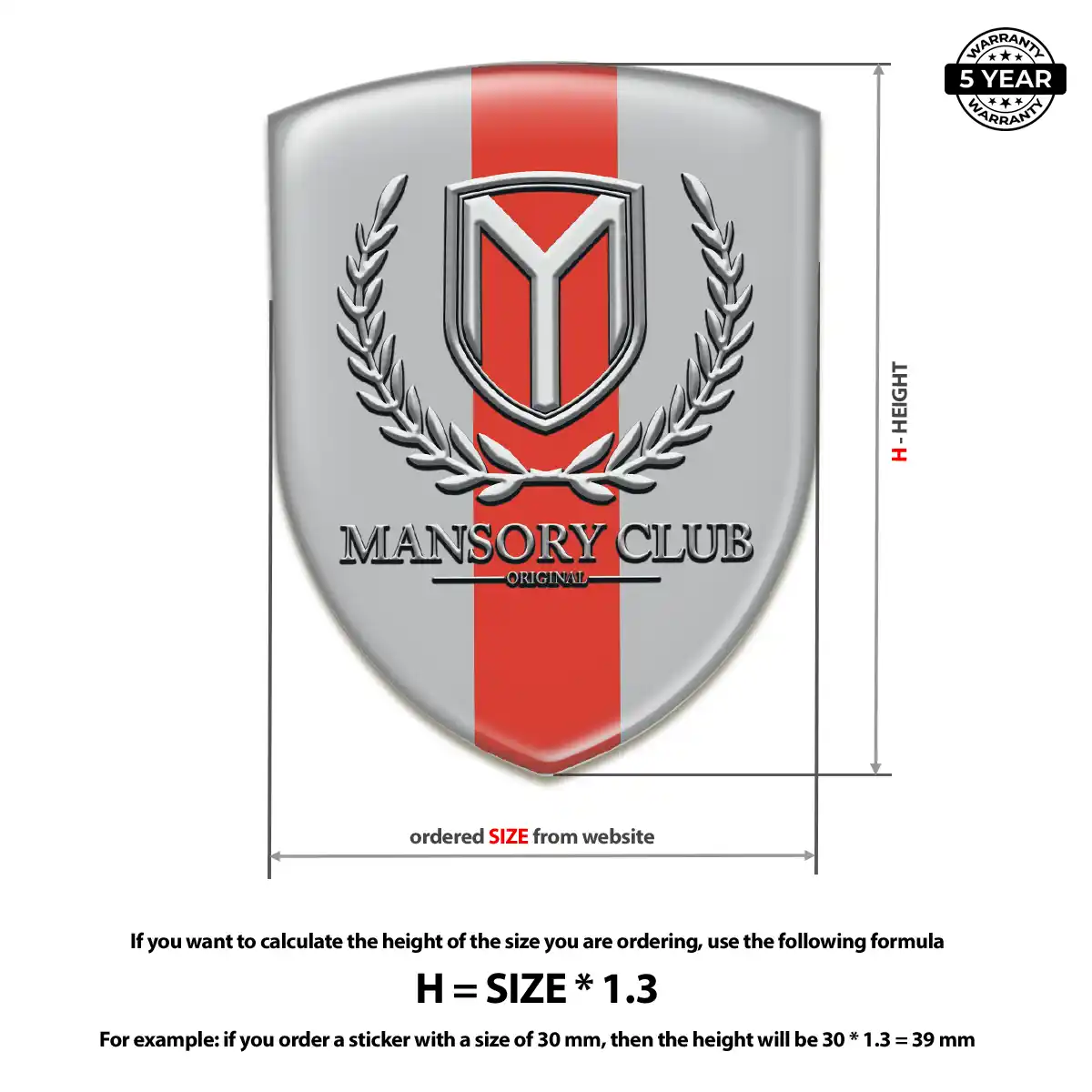 Mansory 3D Badge Sticker Superior Craft