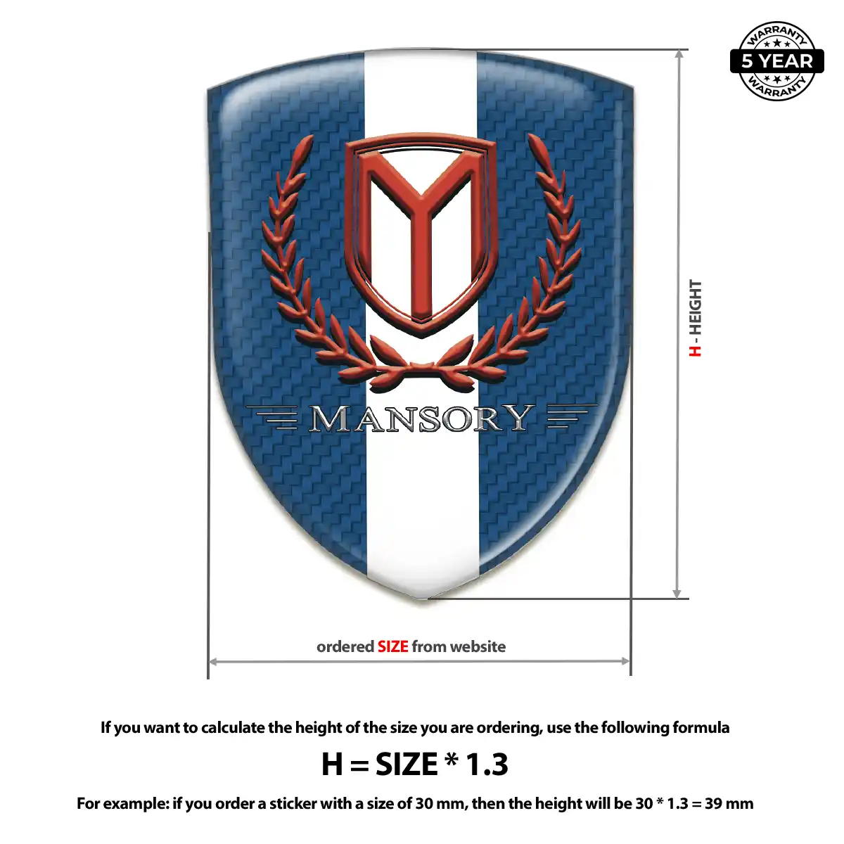 Mansory 3D Domed Sticker Elite Edition