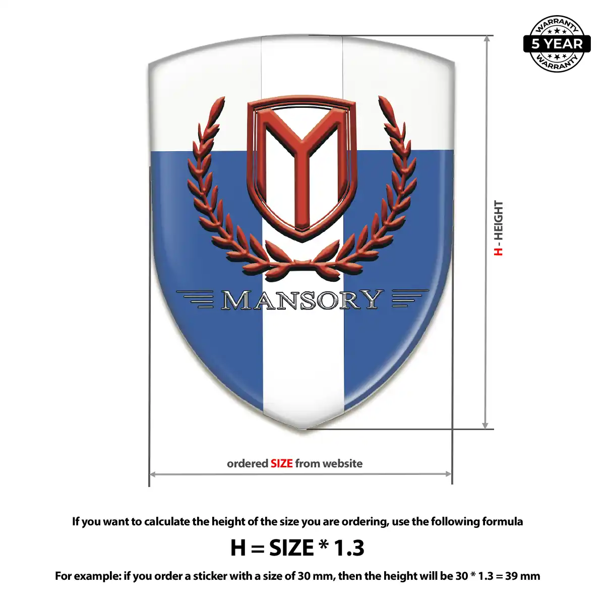Mansory 3D Domed Sticker Interior Luxe