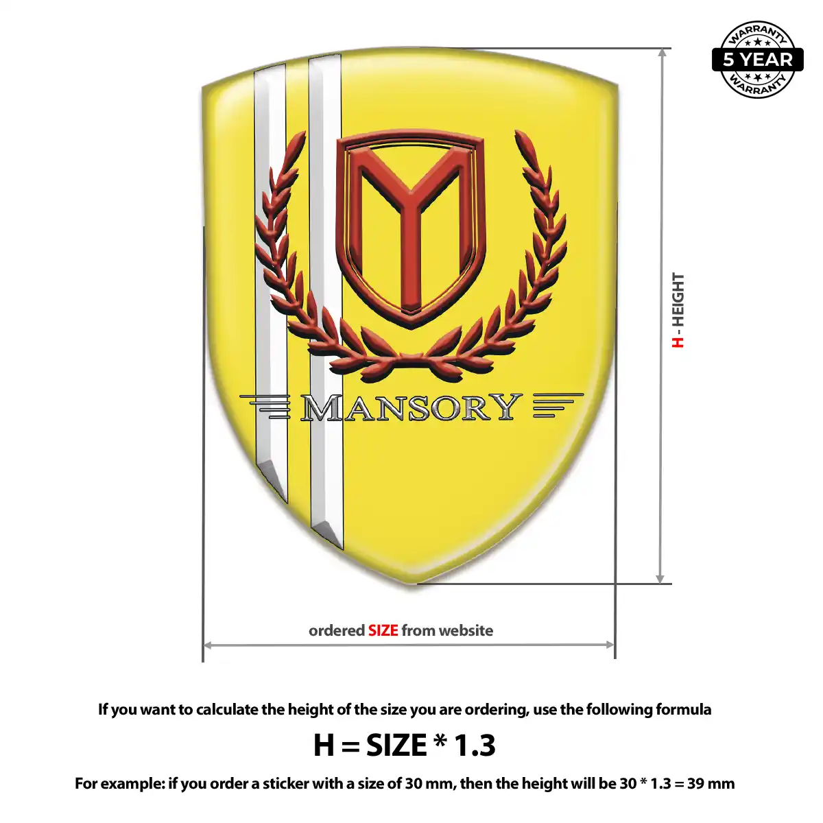 Mansory 3D Domed Sticker Noble Edition