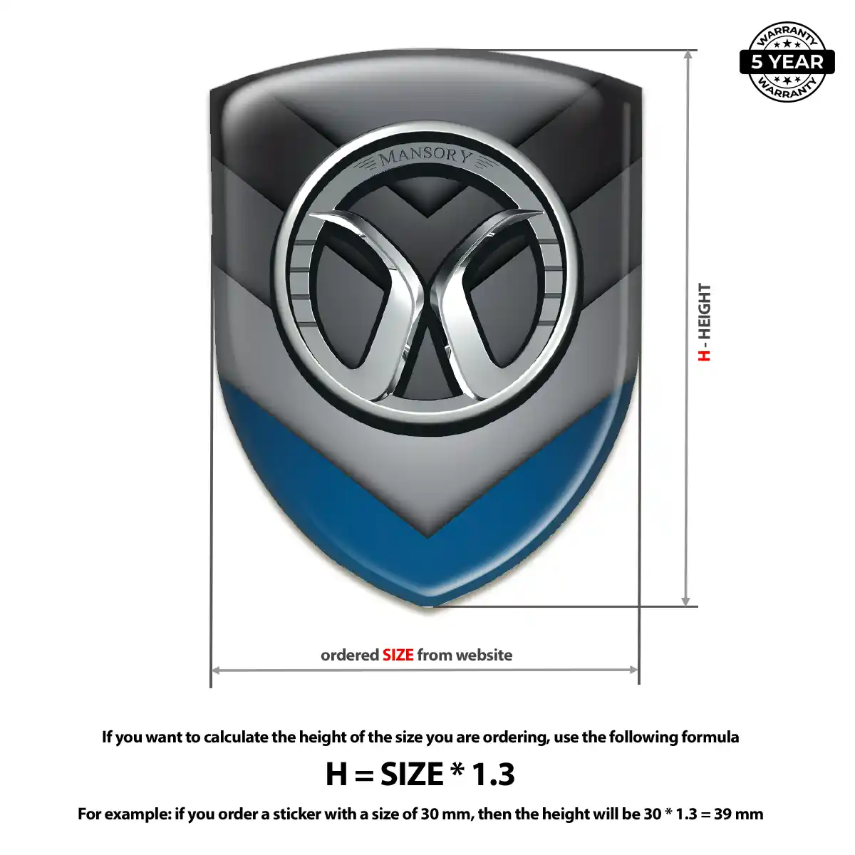 Mansory 3D Domed Sticker Prestige Line