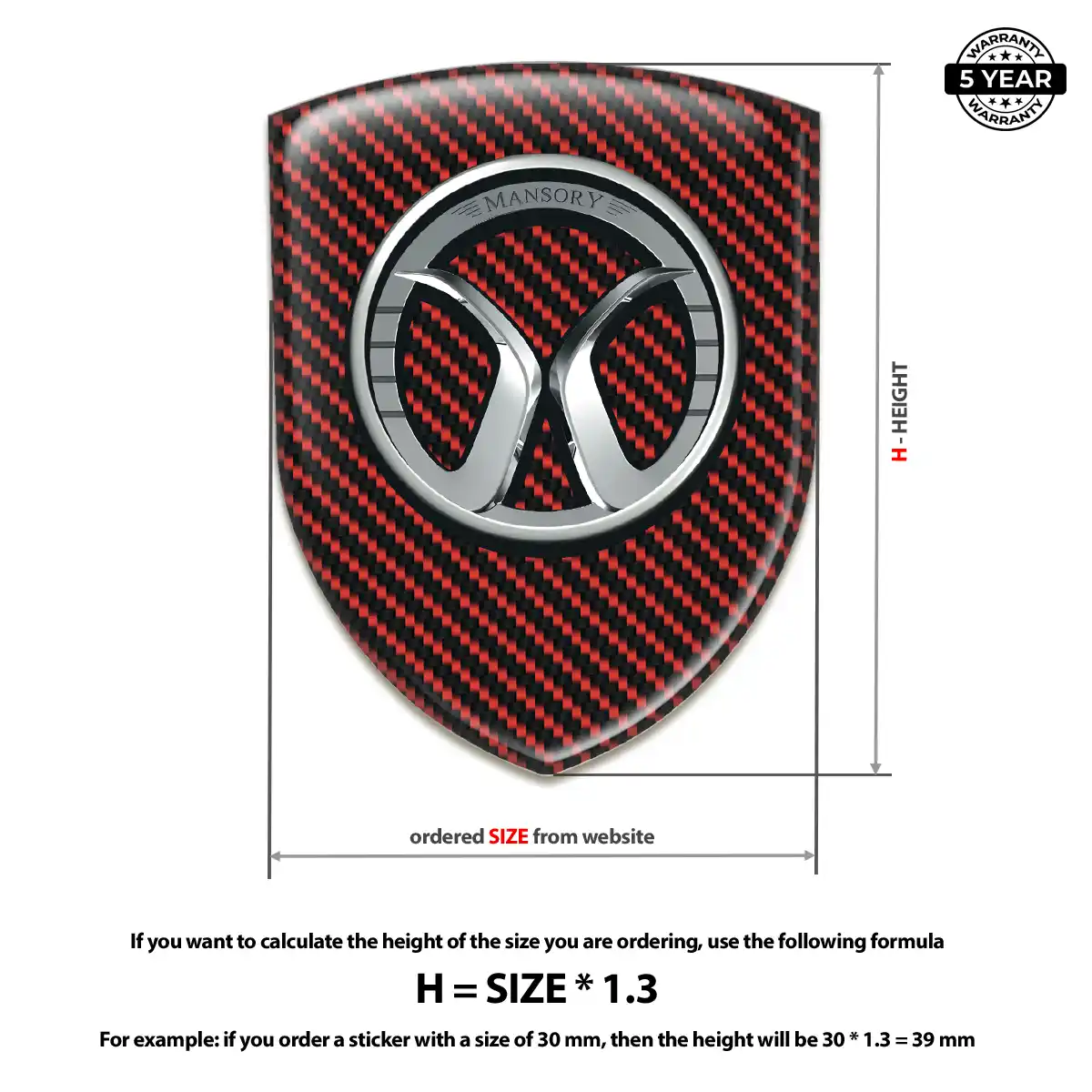 Mansory 3D Domed Sticker Refined Design