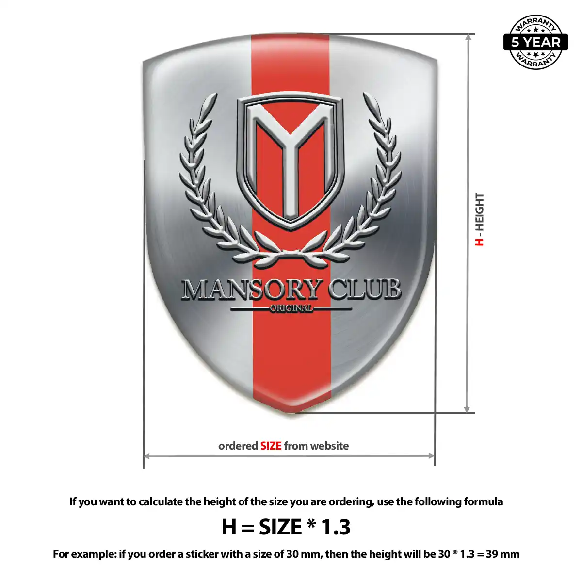 Mansory 3D Domed Sticker Superior Craft