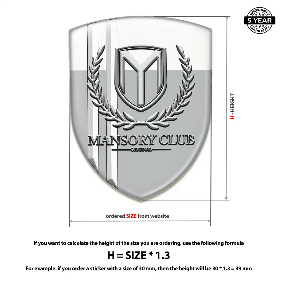 Mansory 3D Emblem Sticker Deluxe Edition
