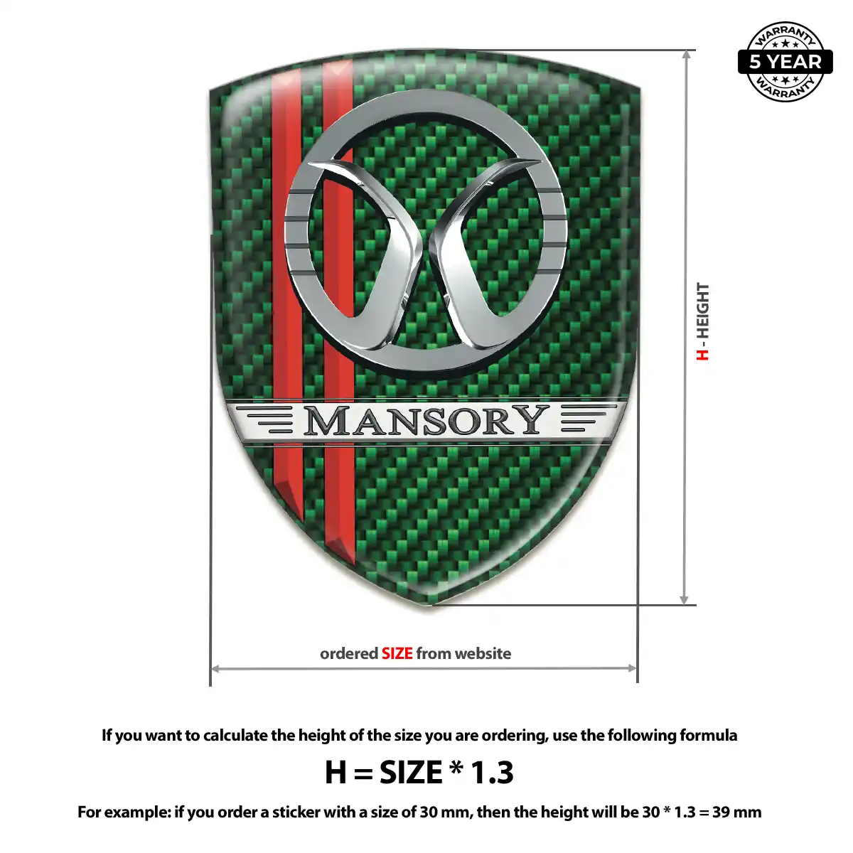 Mansory 3D Emblem Sticker Elite Edition