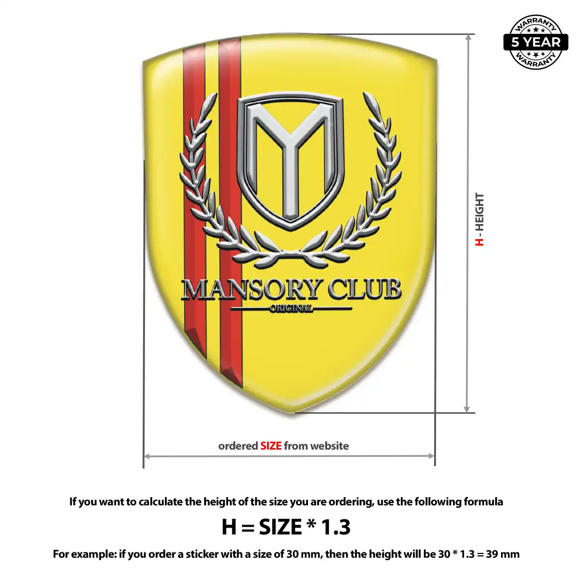 Mansory 3D Emblem Sticker Elite Finish