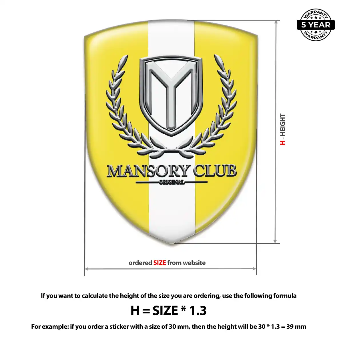 Mansory 3D Emblem Sticker Prestige Line