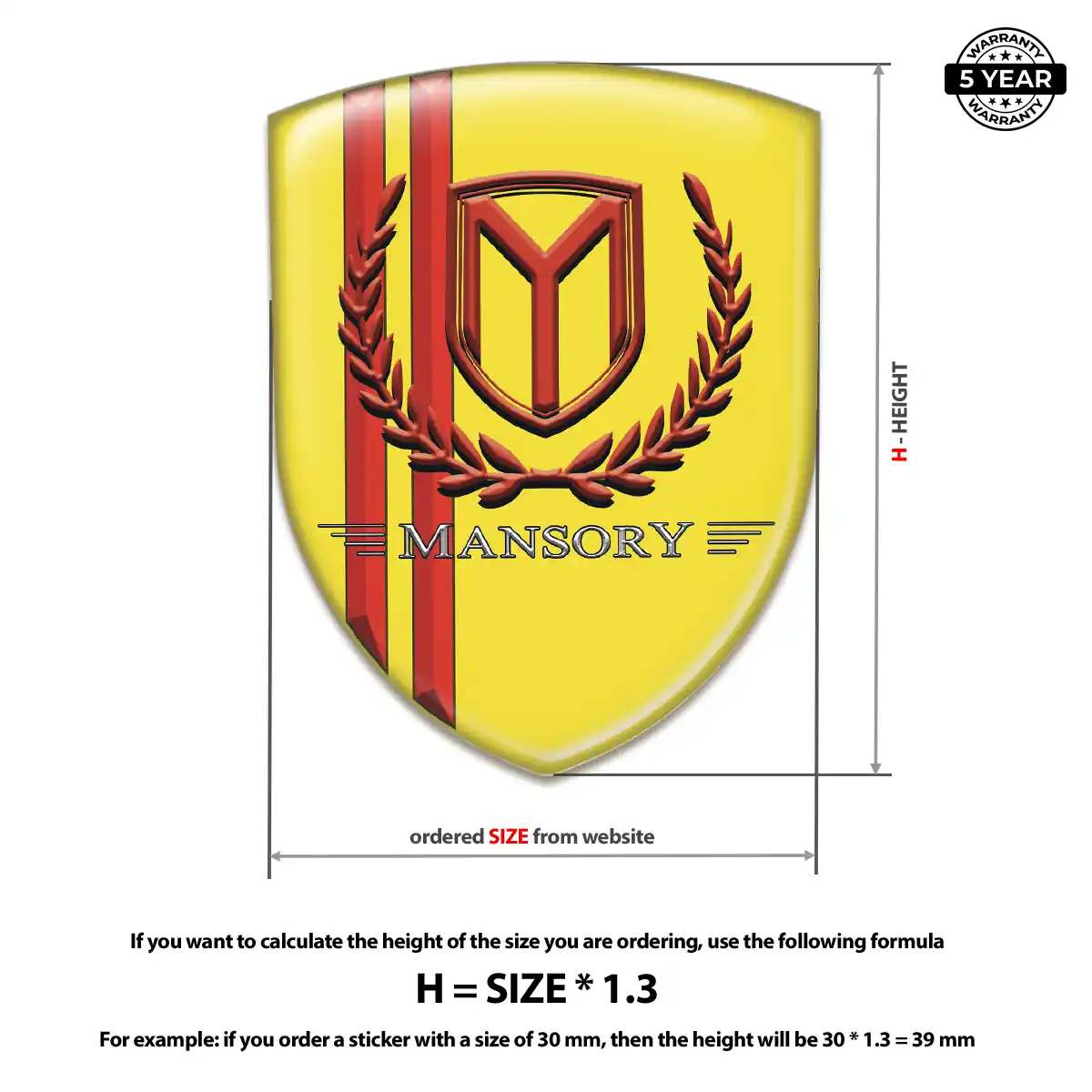 Mansory 3D Emblem Sticker Prime Quality