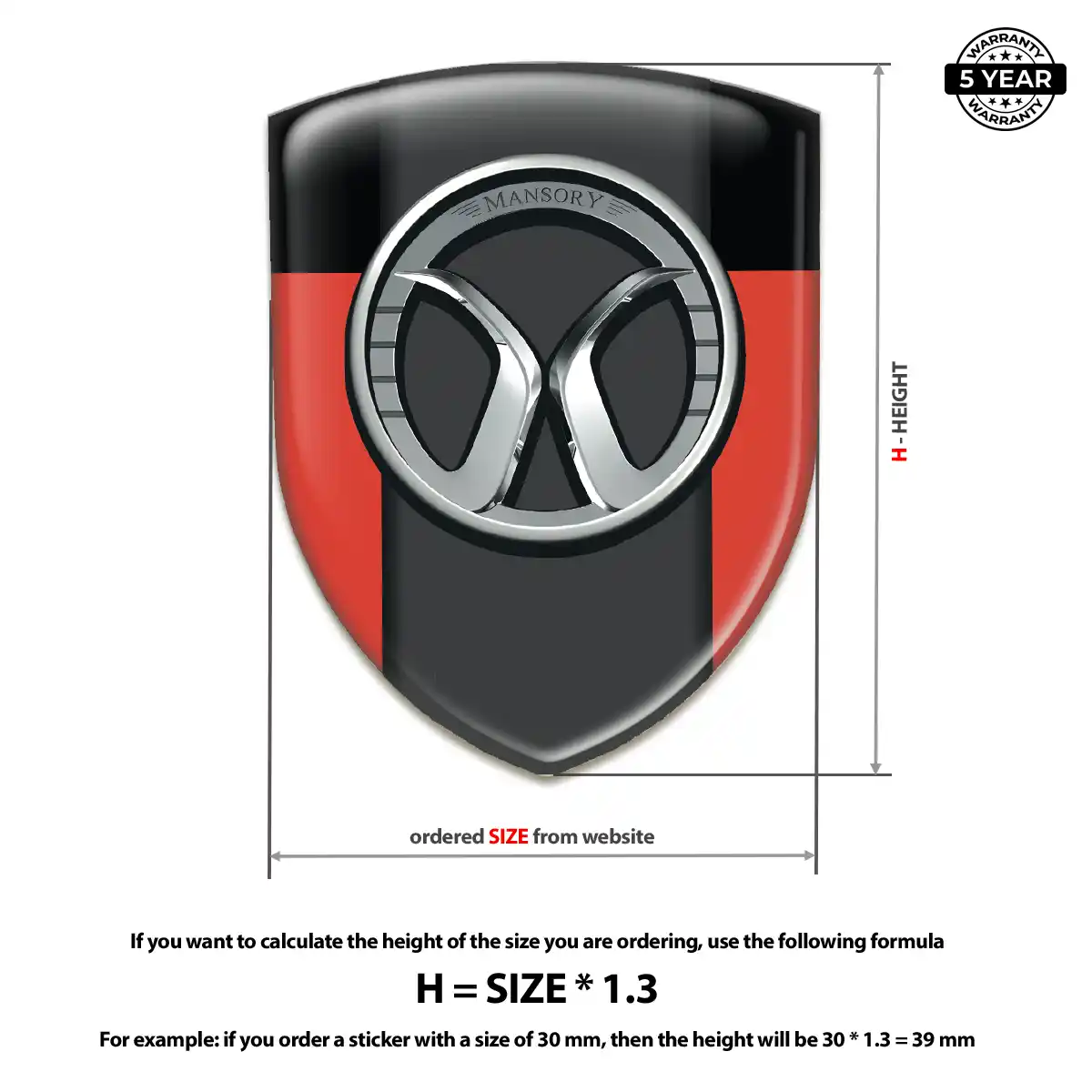 Mansory 3D Emblem Sticker Refined Design