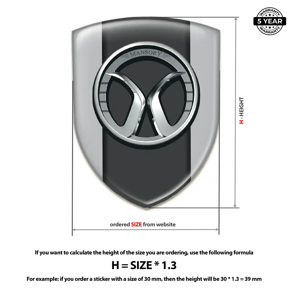 Mansory 3D Emblem Sticker Sleek Style