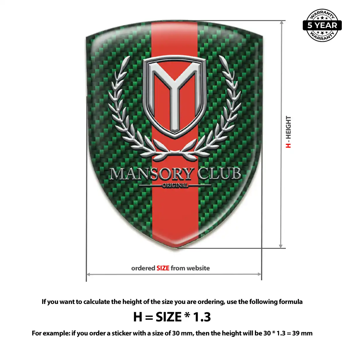 Mansory 3D Gel Sticker Elite Edition