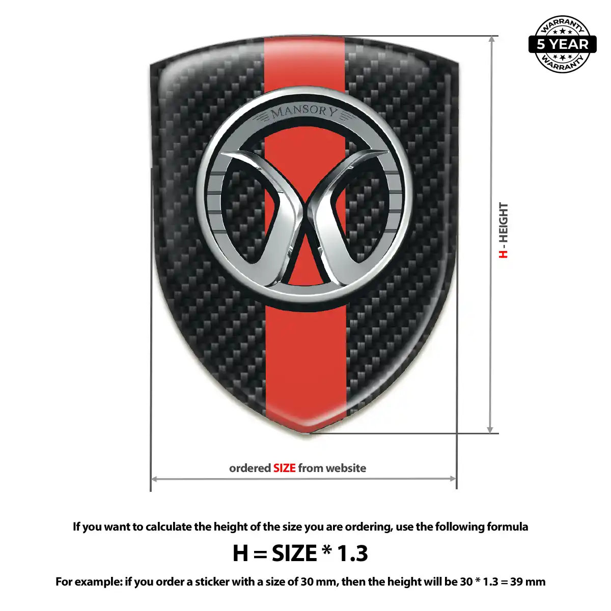 Mansory 3D Gel Sticker Elite Finish