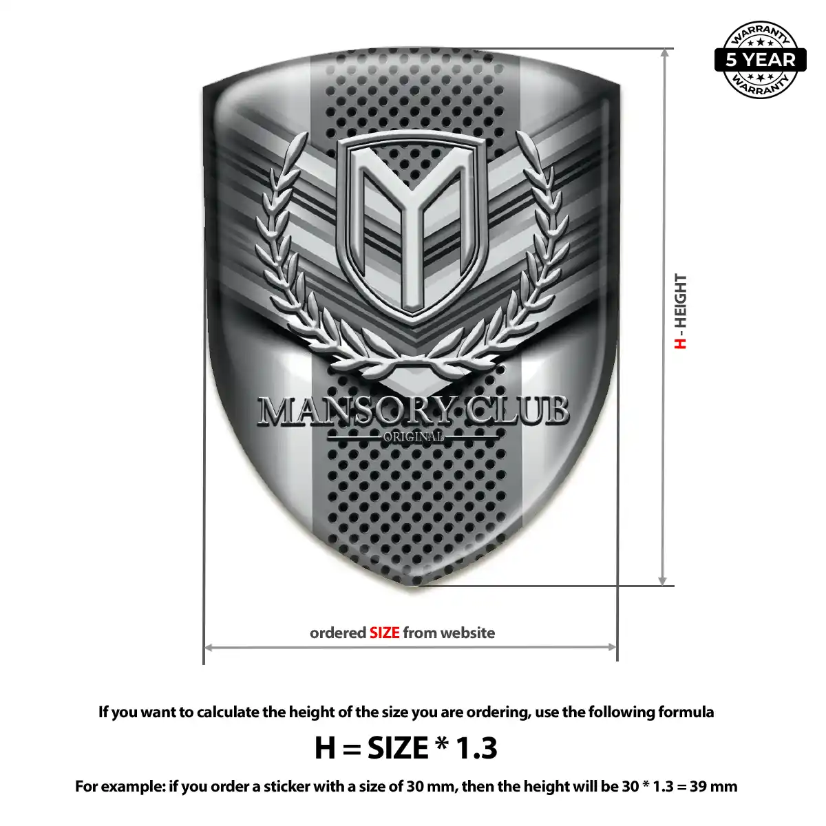 Mansory 3D Gel Sticker Opulent Line