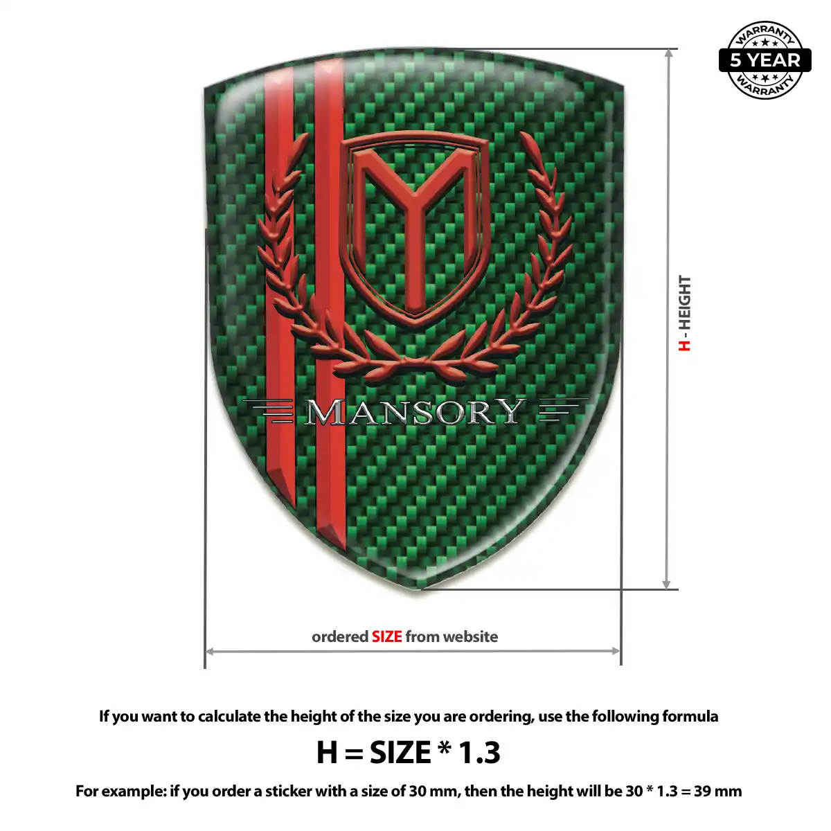 Mansory 3D Gel Sticker Refined Design