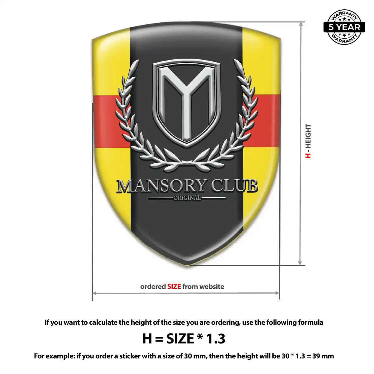 Mansory 3D Gel Sticker Resin Luxe