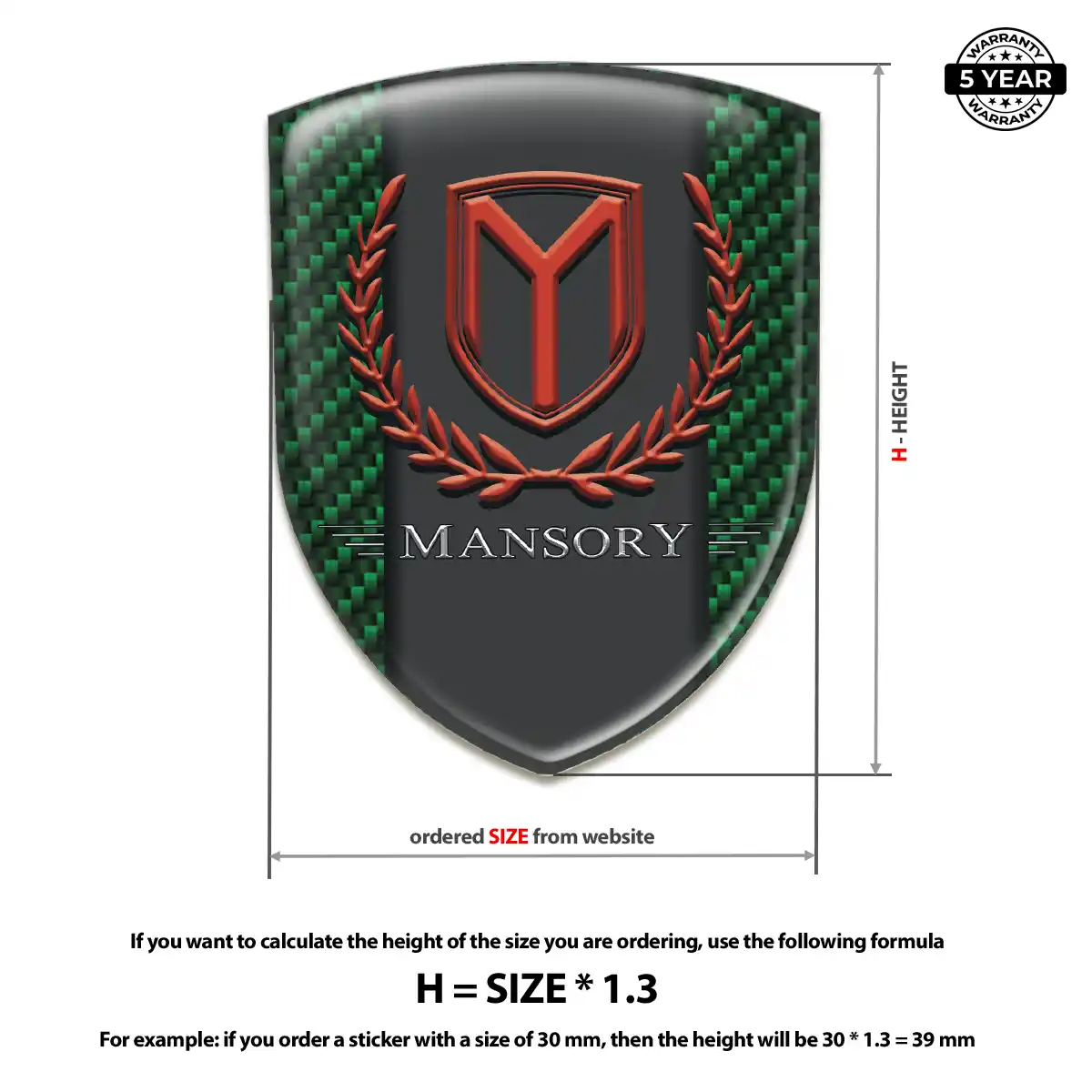 Mansory 3D Gel Sticker Signature Grade