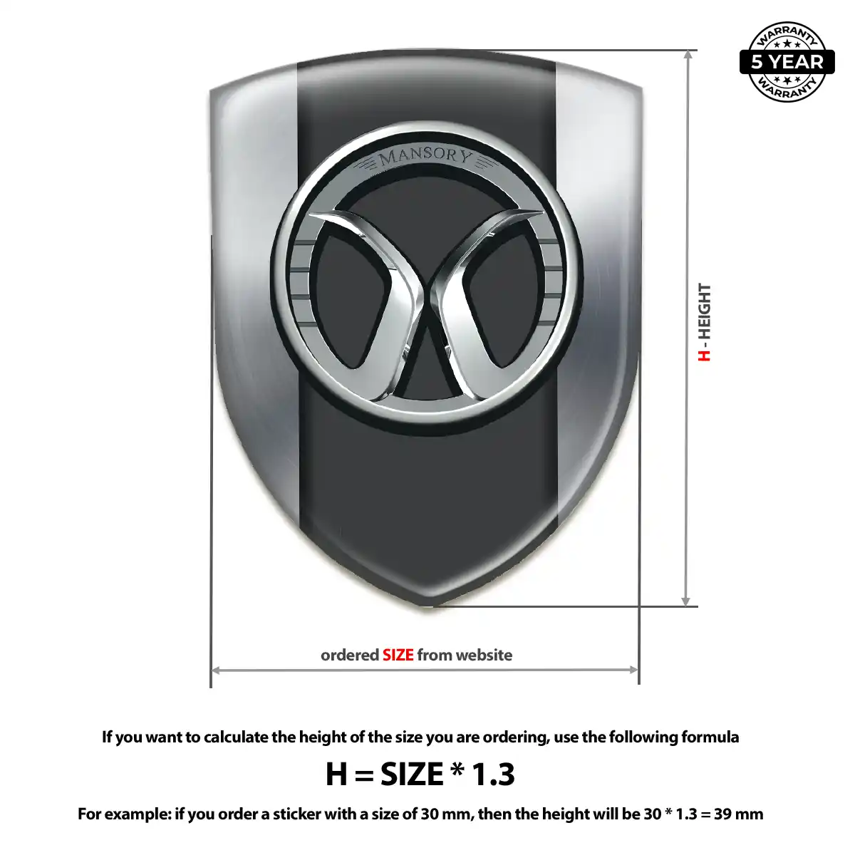 Mansory 3D Gel Sticker Sleek Style