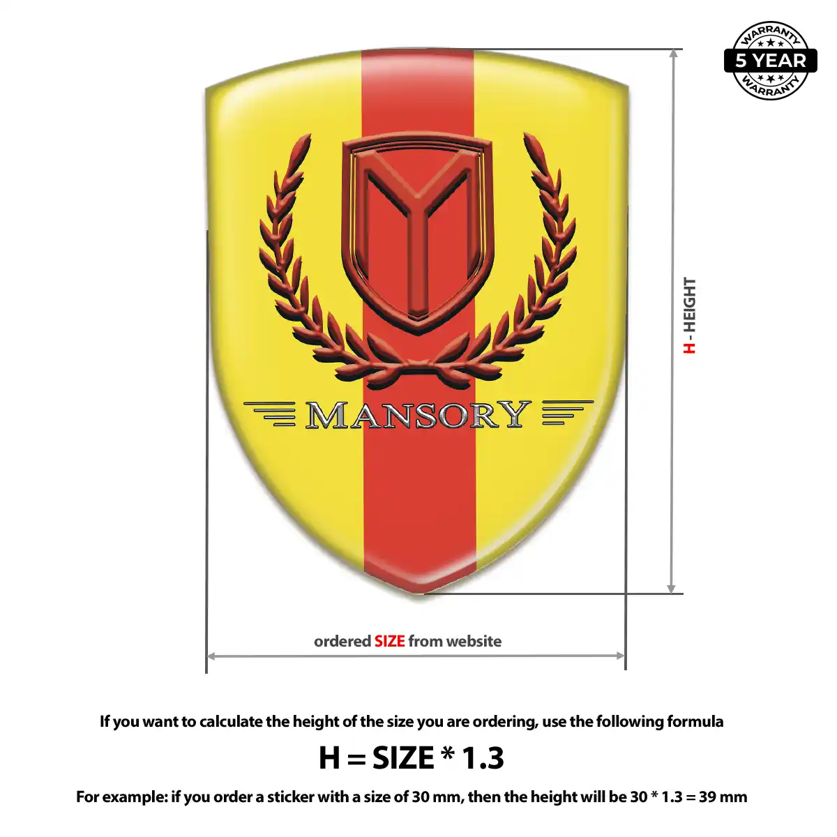 Mansory 3D Gel Sticker Superior Craft