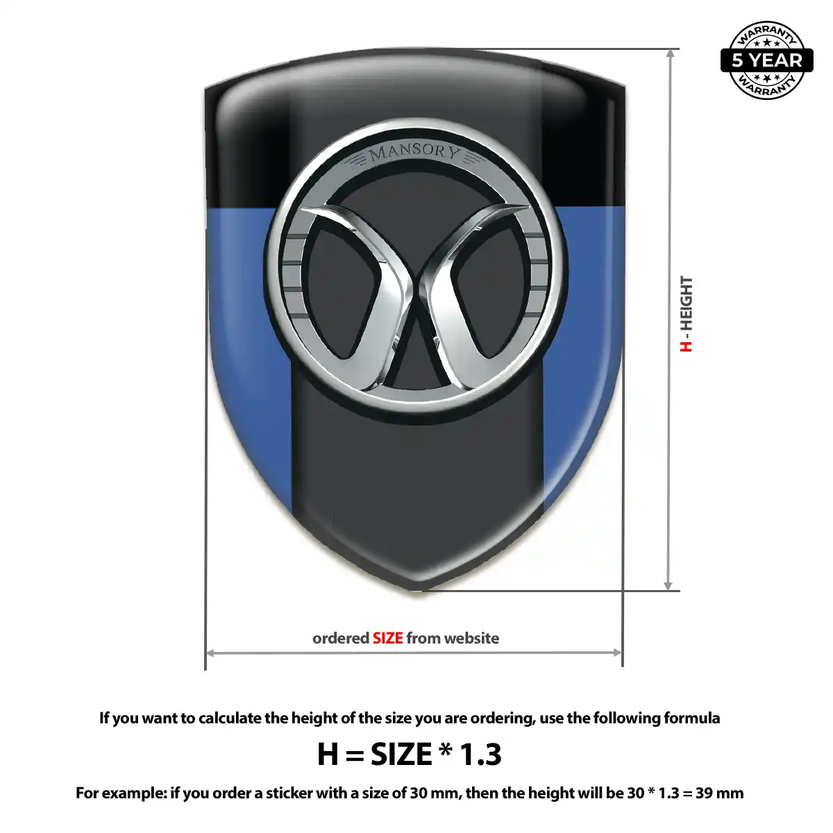 Mansory 3D Logo Sticker Deluxe Edition