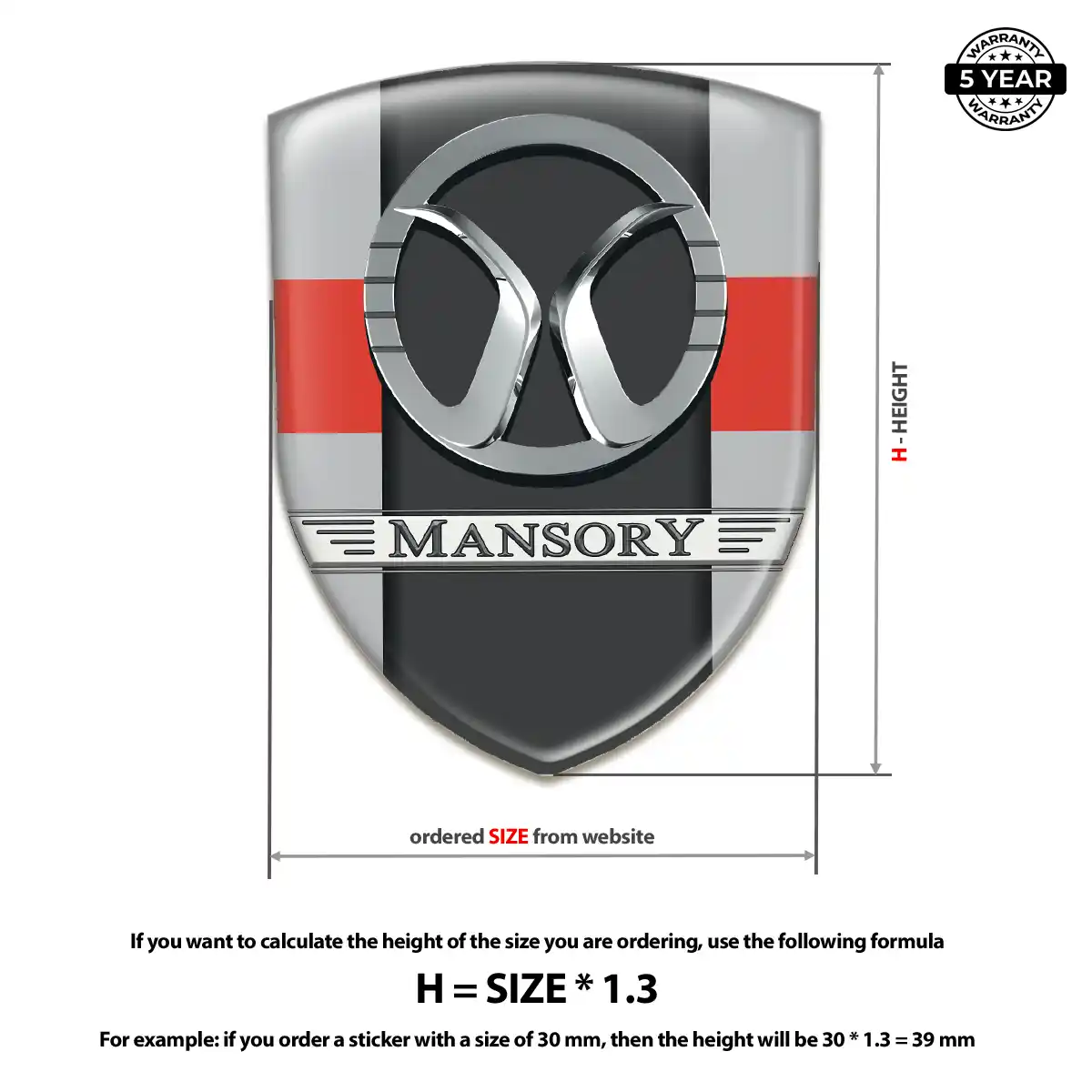 Mansory 3D Logo Sticker Elite Edition
