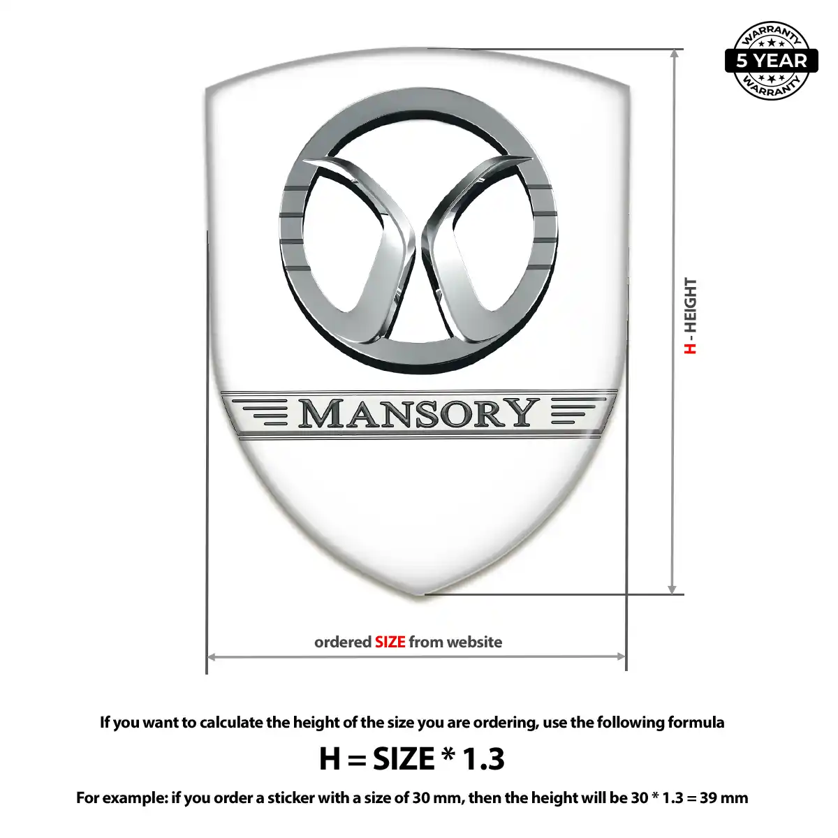 Mansory 3D Logo Sticker Noble Edition
