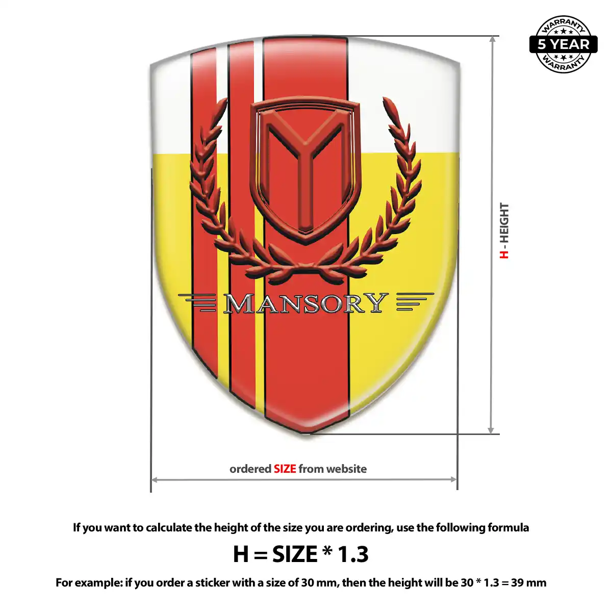 Mansory 3D Logo Sticker Opulent Line