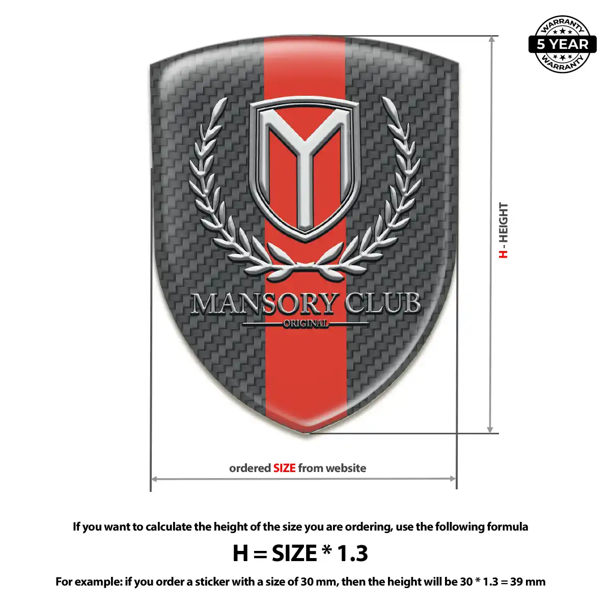 Mansory 3D Logo Sticker Prestige Line