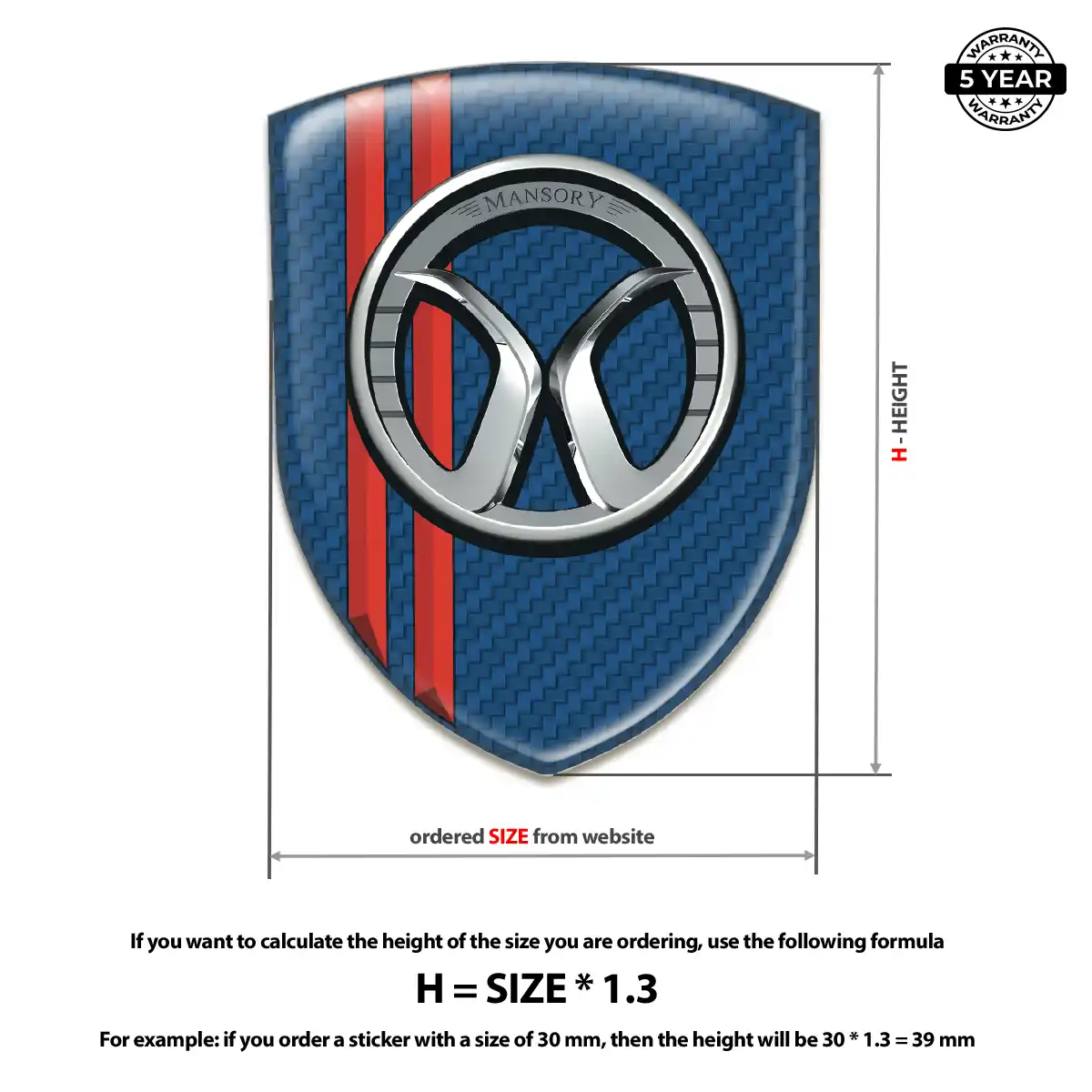 Mansory 3D Logo Sticker Refined Design
