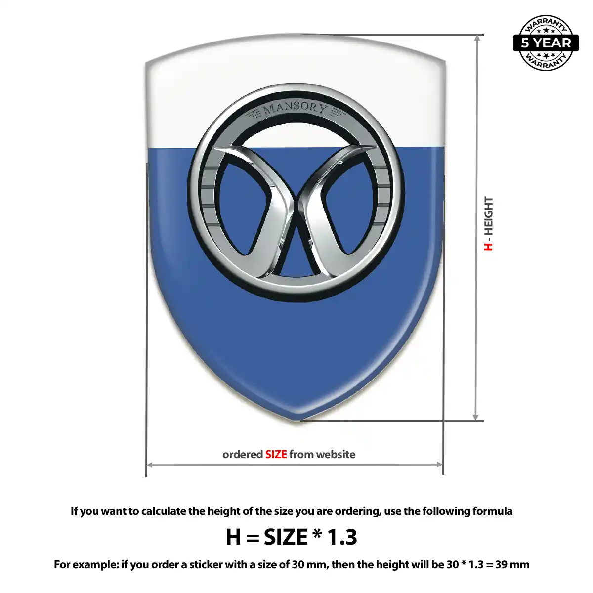 Mansory 3D Logo Sticker Resin Elite