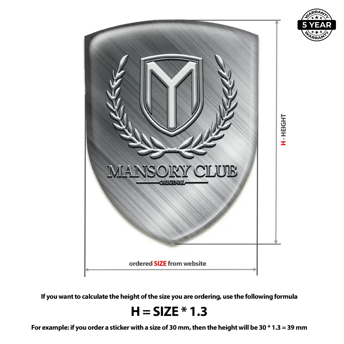 Mansory 3D Logo Sticker Superior Craft