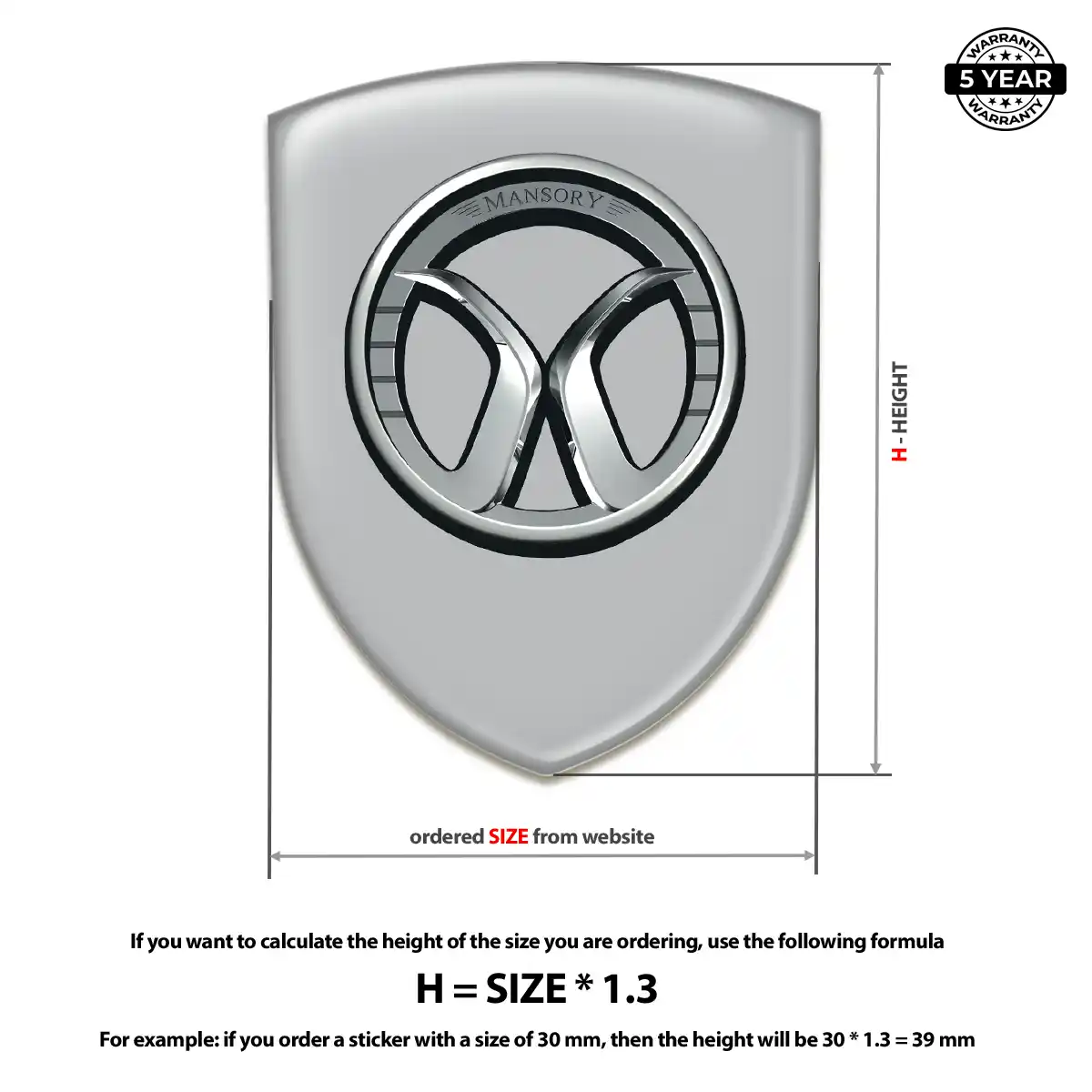 Mansory 3D Resin Sticker Deluxe Edition