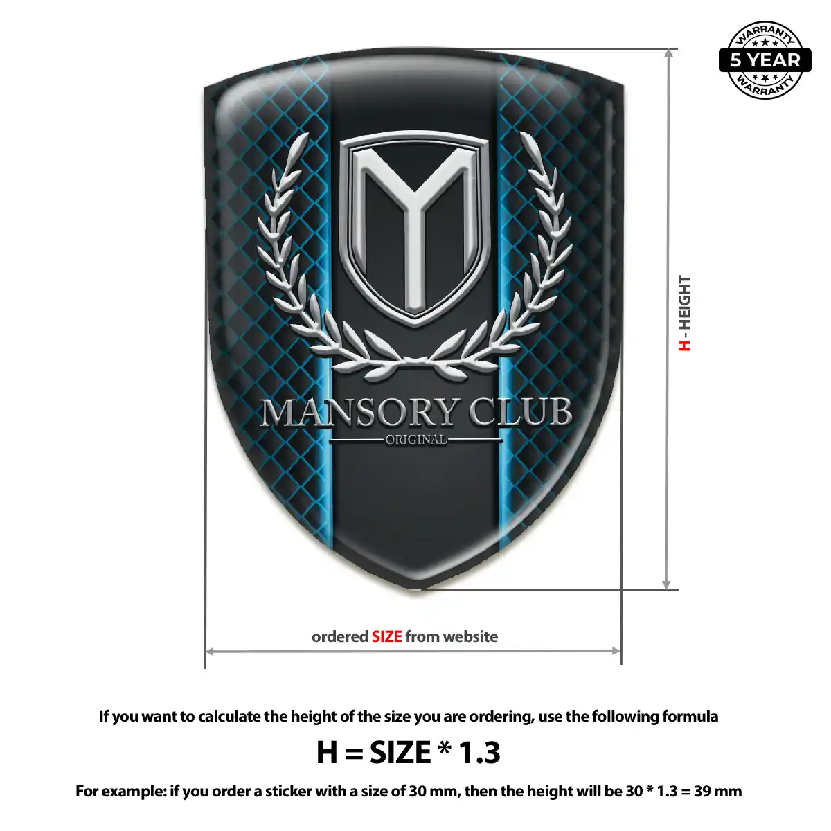 Mansory 3D Resin Sticker Elite Finish
