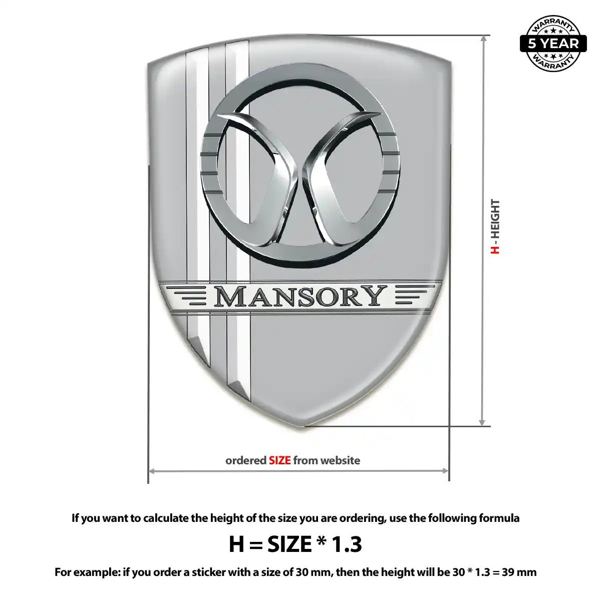 Mansory 3D Resin Sticker Exclusive Series