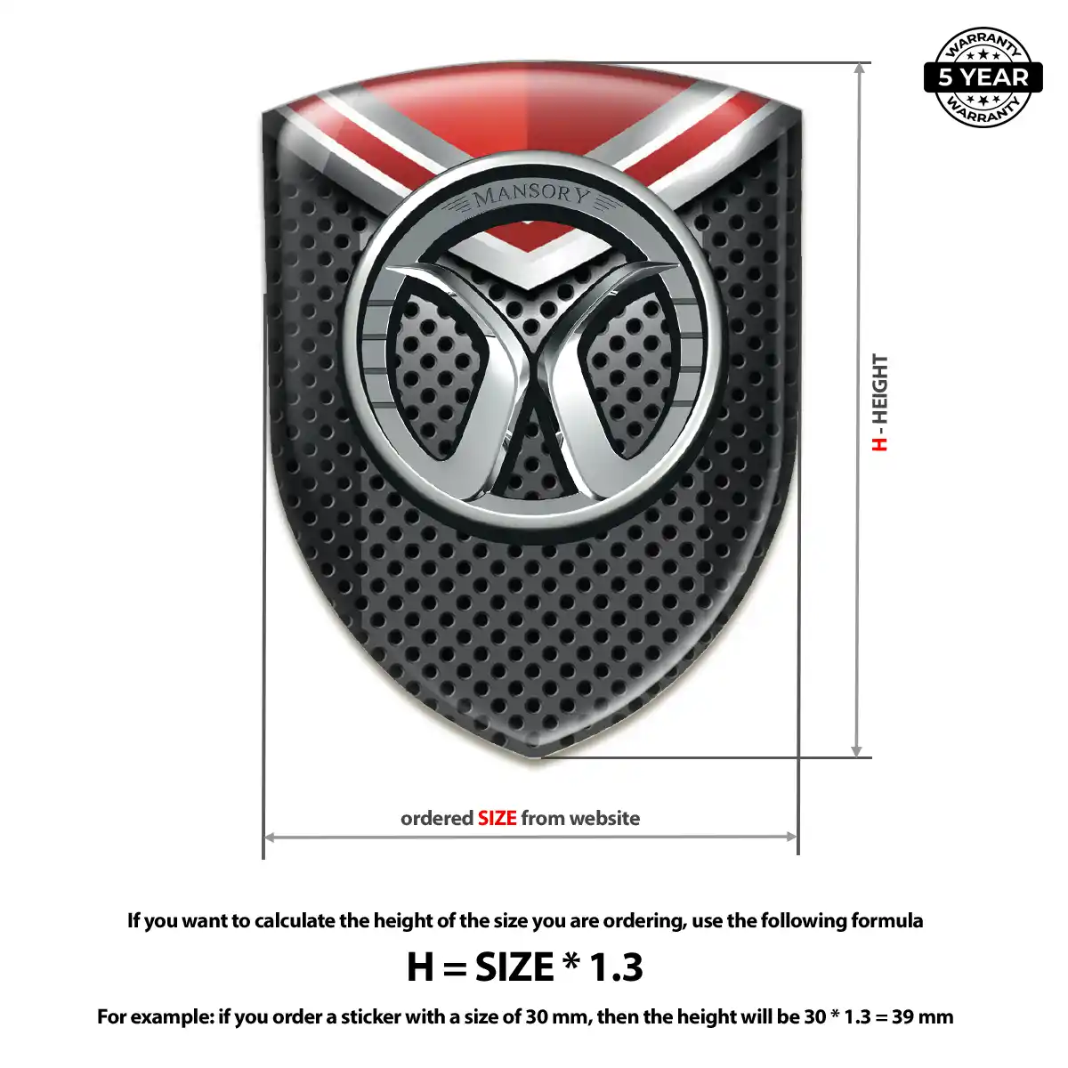 Mansory 3D Resin Sticker Interior Luxe