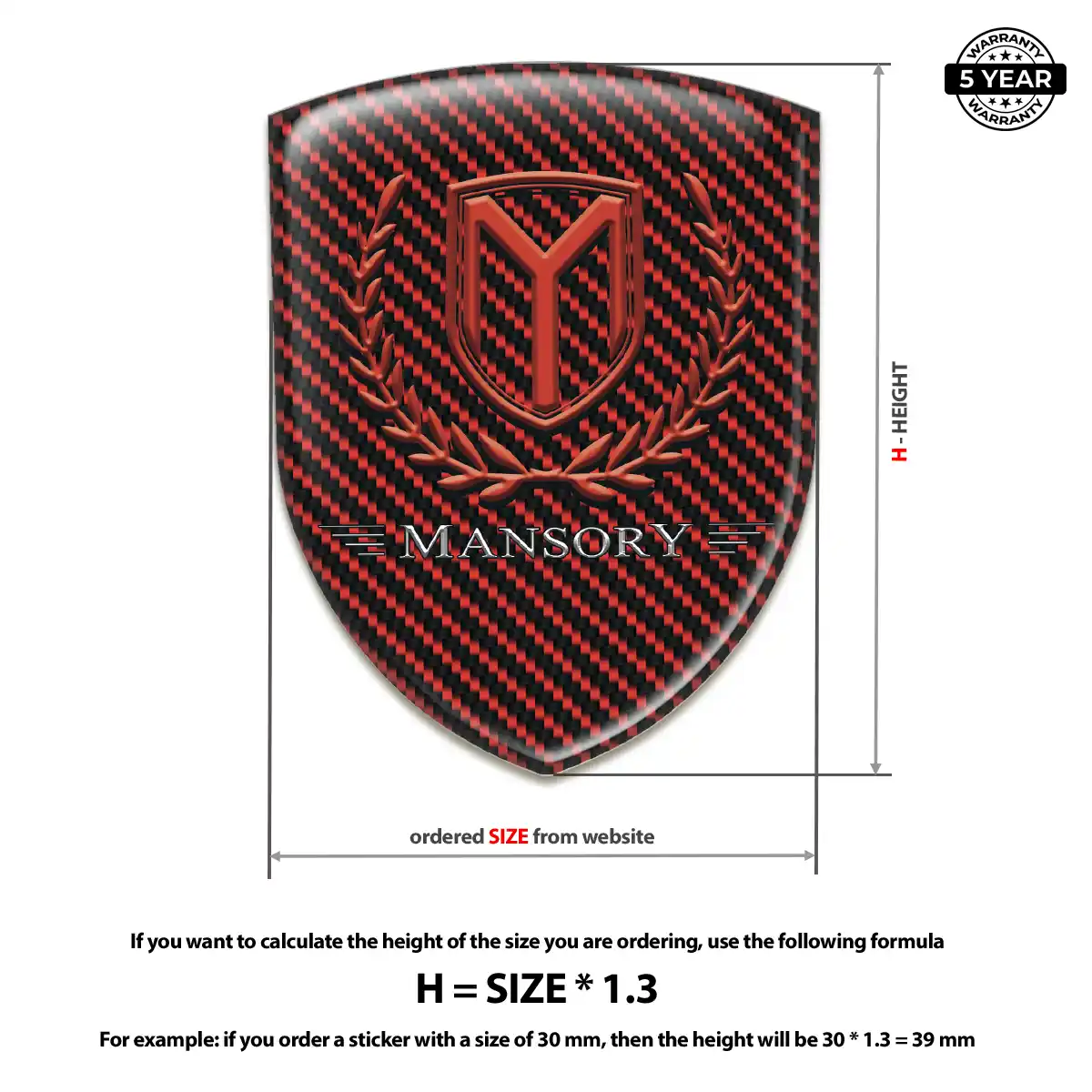 Mansory 3D Resin Sticker Noble Edition