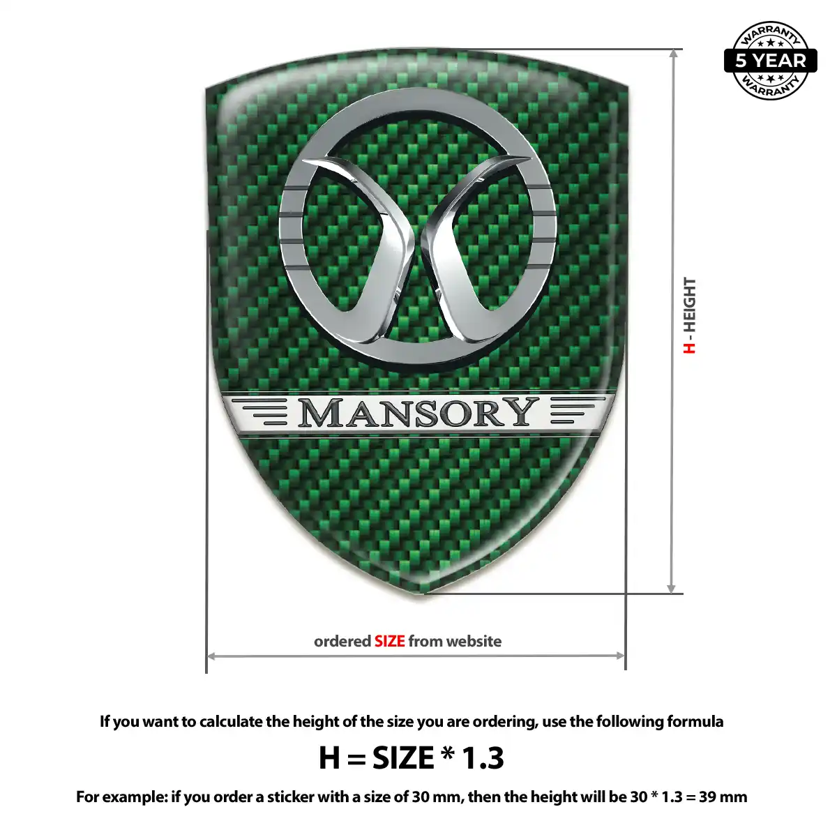 Mansory 3D Resin Sticker Opulent Line